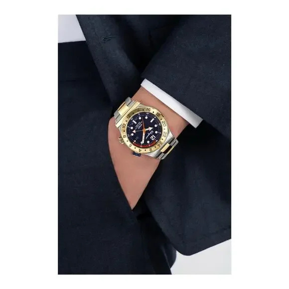 Salvatore Ferragamo 1927 Men’s Swiss Made GMT Watch 44mm Two-Tone SFMZ00522